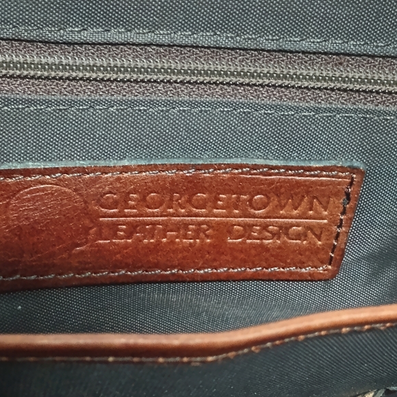 Georgetown Leather Design Brown Vintage Briefcase Rare - Picture 5 of 15